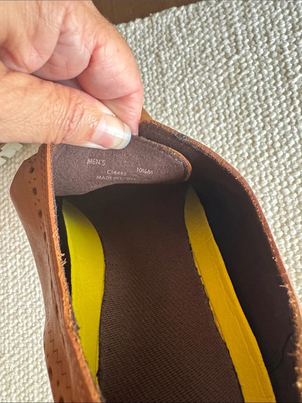 Cole Haan Tan Leather Wingtip Oxfords